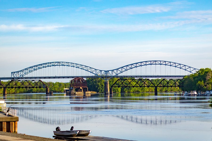 Middletown, CT - Scenic Landscape View of Arrigoni Bridge in Middletown, Connecticut
